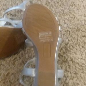 Silver dress sandals
